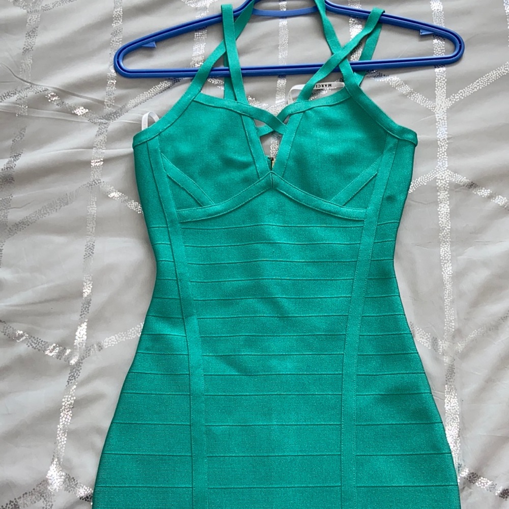 MARCIANO Aqua green body fitting Dress